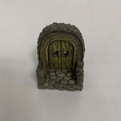 Wooden Door Statue for DIY Dollhouse Fairy Garden Bonsai