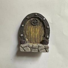 Wooden Door Statue for DIY Dollhouse Fairy Garden Bonsai