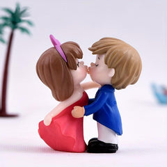 Marry Kissing Couple Ornaments Fairy Garden Decorations Set