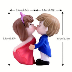 Marry Kissing Couple Ornaments Fairy Garden Decorations Set