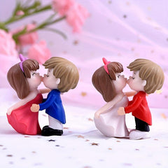 Marry Kissing Couple Ornaments Fairy Garden Decorations Set