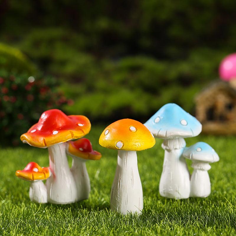 DIY Resin Mushrooms Garden Pot Figurines