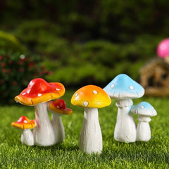 DIY Resin Mushrooms Garden Pot Figurines