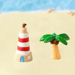 4pcs Micro Landscape Pigeon Island House Resin Ornaments