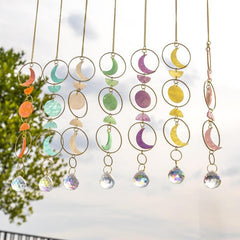 Shell Pattern Crystal Suncatcher for Window - Moon Decor Rainbow Maker