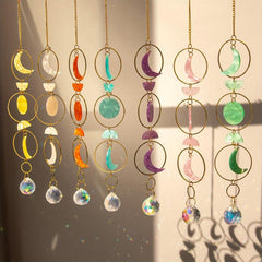 Shell Pattern Crystal Suncatcher for Window - Moon Decor Rainbow Maker