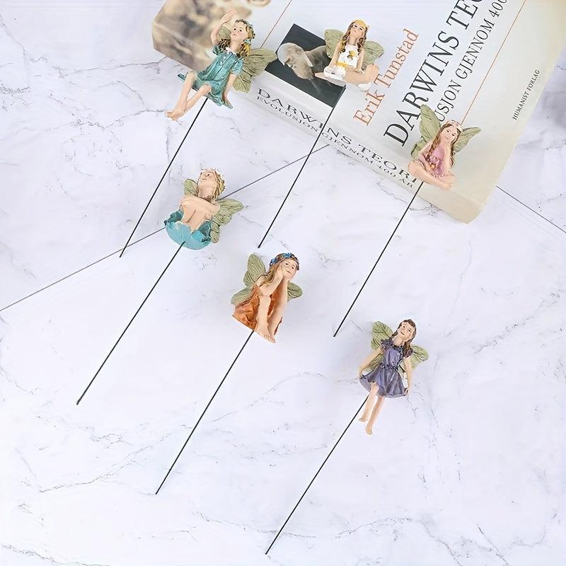 6pcs Flower Fairy Ornaments for Balcony/Patio Decor