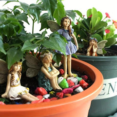 6pcs Flower Fairy Ornaments for Balcony/Patio Decor