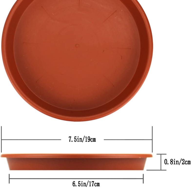 3pcs Terracotta Plastic Plant Saucer Plant Tray Flower Plant Pot Saucer