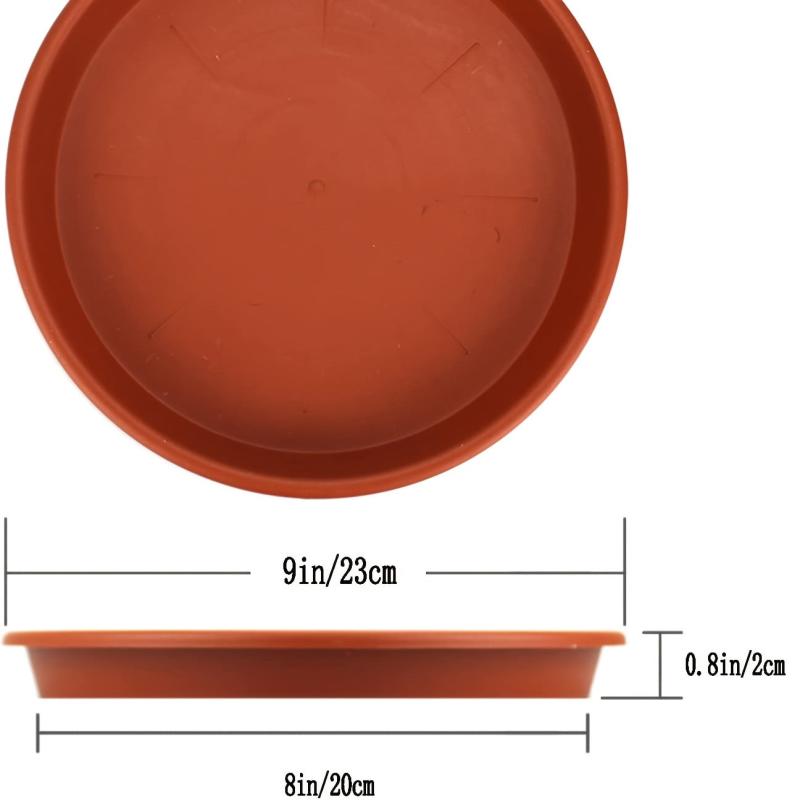 3pcs Terracotta Plastic Plant Saucer Plant Tray Flower Plant Pot Saucer