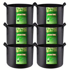 6pcs Nonwoven Grow Bags 3-10 Gal w/ Handles for Potatoes Tomatoes