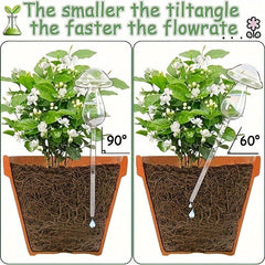 4pcs Mushroom Plant Watering Globes Iridescent Self Watering Planter Insert Glas