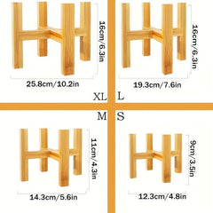 Bamboo Plant Rack Flower Rack Small Plant Pot