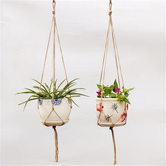Vintage Hanging Flower Pots Holder Basket Plant Net Basket
