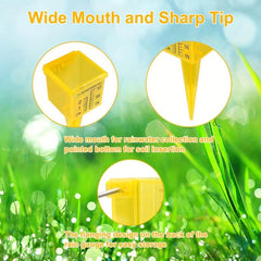 2pcs Portable Rain Gauge Sprinkler for Yard Garden Outdoor - Bright Yellow