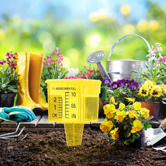2pcs Portable Rain Gauge Sprinkler for Yard Garden Outdoor - Bright Yellow