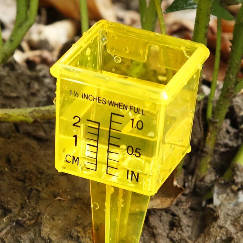 2pcs Portable Rain Gauge Sprinkler for Yard Garden Outdoor - Bright Yellow