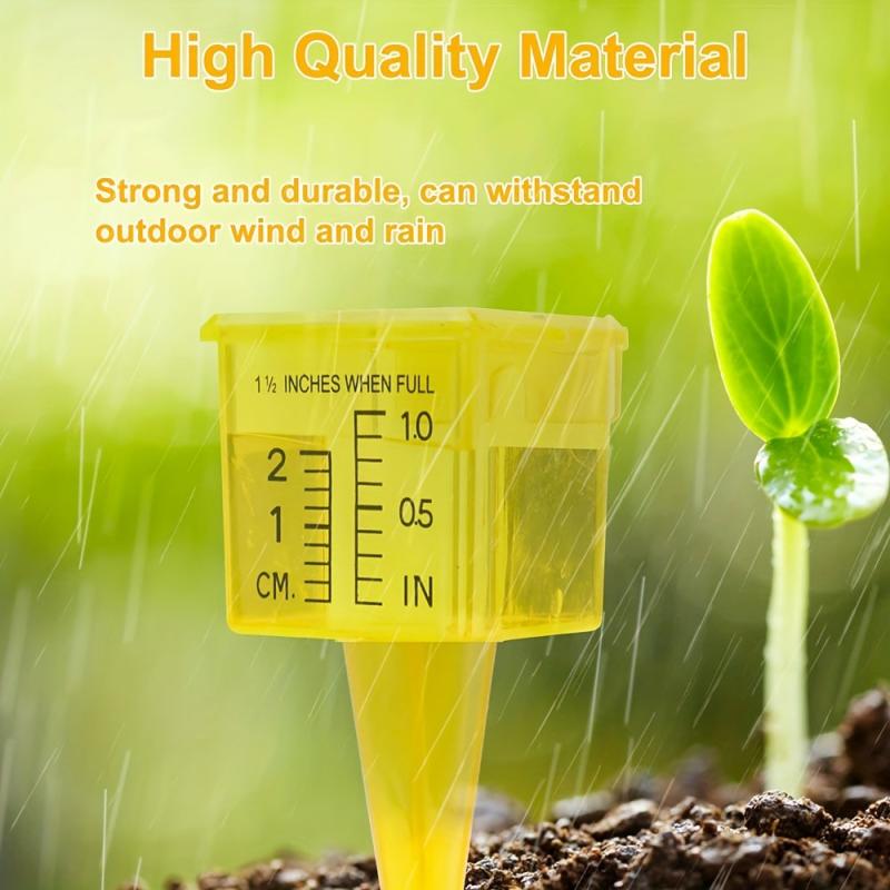 2pcs Portable Rain Gauge Sprinkler for Yard Garden Outdoor - Bright Yellow