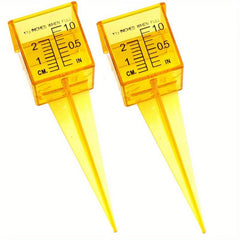 2pcs Portable Rain Gauge Sprinkler for Yard Garden Outdoor - Bright Yellow
