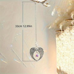 Angel Wings Suncatcher Car Crystal Hanging Ornament Glass Prisms Rainbow Window