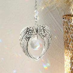 Angel Wings Suncatcher Car Crystal Hanging Ornament Glass Prisms Rainbow Window
