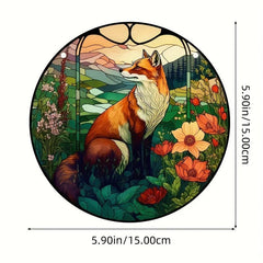 Acrylic Fox Light Catcher Window Hanging Home Garden Decoration