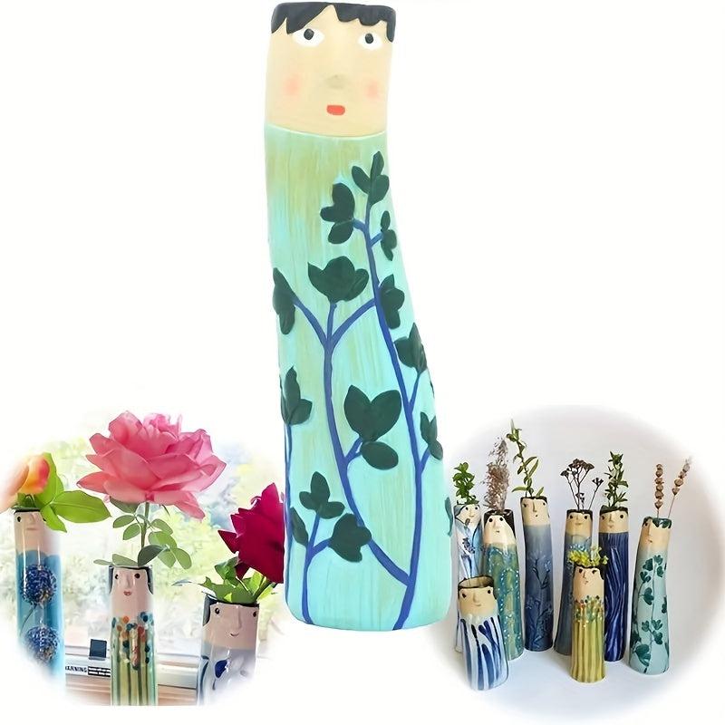 Bohemian Vase Statue Funny Human Vase Home Decoration