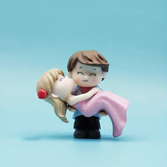 2pcs Wedding Princess Hug Couple Key Pendant DIY Micro Landscape Ornaments
