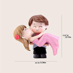 2pcs Wedding Princess Hug Couple Key Pendant DIY Micro Landscape Ornaments