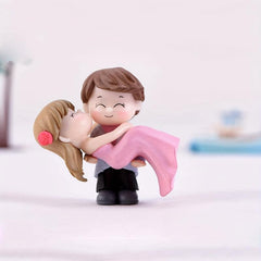 2pcs Wedding Princess Hug Couple Key Pendant DIY Micro Landscape Ornaments