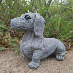 Garden Dog Statues Creative Resin Crafts Ornaments Indoor Outdoor Decor