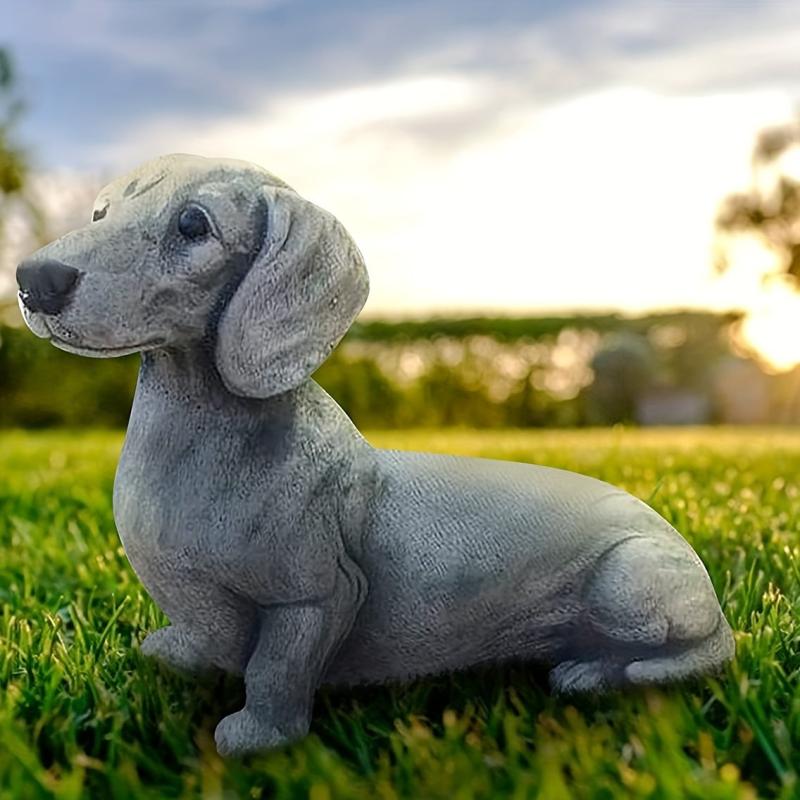 Garden Dog Statues Creative Resin Crafts Ornaments Indoor Outdoor Decor
