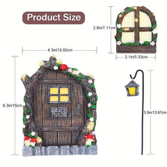 Resin Mini Fairy Doors and Windows for Garden Decor