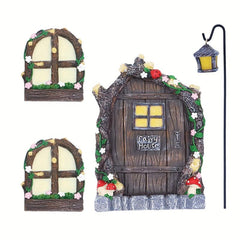 Resin Mini Fairy Doors and Windows for Garden Decor