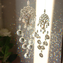 Vintage Tree Of Life Crystal Suncatcher Pendant