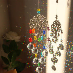 Vintage Tree Of Life Crystal Suncatcher Pendant
