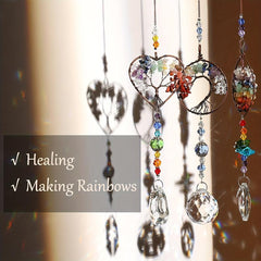 Crystal Tree Of Life Sun Catcher with Prisms