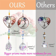 Crystal Tree Of Life Sun Catcher with Prisms