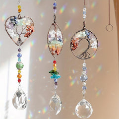 Crystal Tree Of Life Sun Catcher with Prisms