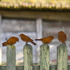 4pcs Metal Bird Silhouette Decorations for Gardens, Farmhouses, Outdoor Decor