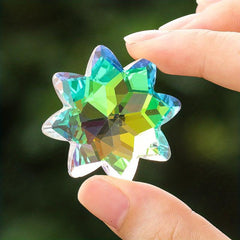 Snowflake Suncatcher Crystal Beads Prisms Chandelier Parts Rainbow Maker