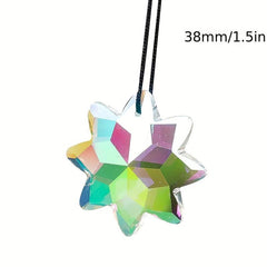 Snowflake Suncatcher Crystal Beads Prisms Chandelier Parts Rainbow Maker