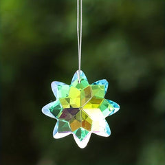 Snowflake Suncatcher Crystal Beads Prisms Chandelier Parts Rainbow Maker