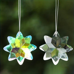 Snowflake Suncatcher Crystal Beads Prisms Chandelier Parts Rainbow Maker