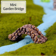 3pcs Mini Fairy Garden Bridge and Water Well Figurines