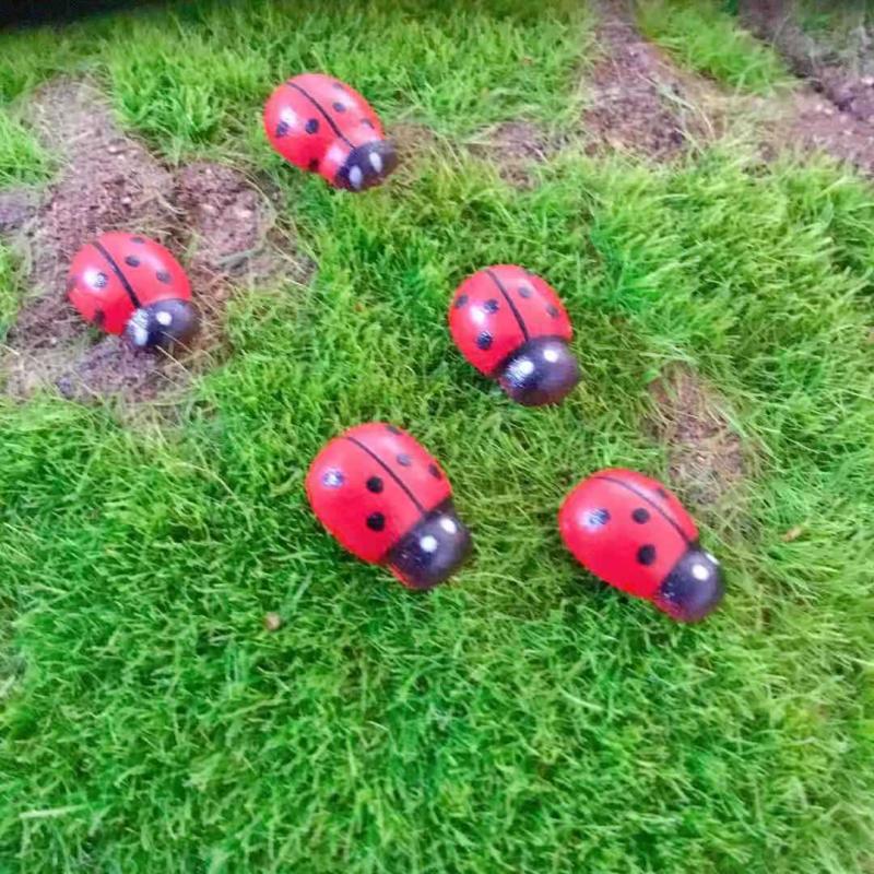 10pcs Garden Ladybug Lawn Ornaments
