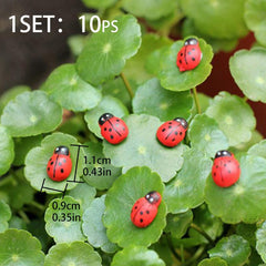 10pcs Garden Ladybug Lawn Ornaments