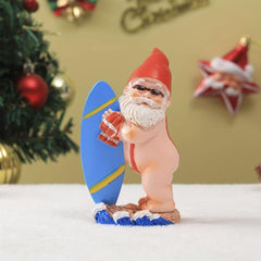 Gnome Dwarf Surfing Resin Ornaments Garden Old Man Figure