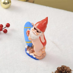 Gnome Dwarf Surfing Resin Ornaments Garden Old Man Figure