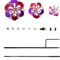 Rotating Metal Windmills Outdoor Decor Strong Wind Resistant